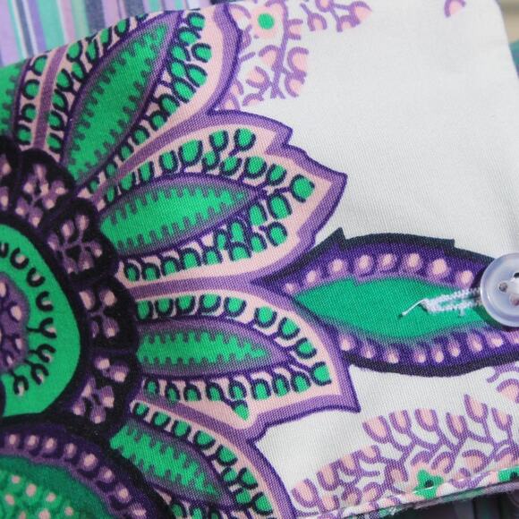 Tahari Women's Striped Paisley Elaine Shirt Casual Button Down Size L - Picture 10 of 16